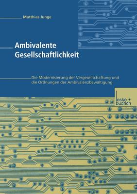 Ambivalente Gesellschaftlichkeit: Die Modernisierung Der Vergesellschaftung Und Die Ordnungen Der Ambivalenzbewaltigung - Junge, Matthias