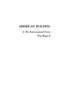 American Building: Environmental Forces That Shape it - Fitch, James Marston