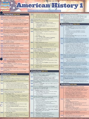 American History 1 (Updated) Laminated Reference Guides - Barcharts, and Hauer, Joe (Producer)