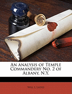 An Analysis of Temple Commandery No. 2 of Albany, N.Y.