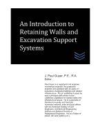 An Introduction to Retaining Walls and Excavation Support Systems