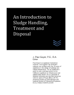 An Introduction to Sludge Handling, Treatment and Disposal