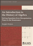 An Introduction to the History of Algebra: Solving Equations from Mesopotamian Times to the Renaissance