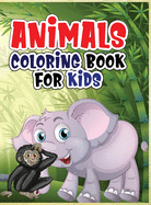 Animals coloring book for kids: Coloring book with jungle and domestic animals made with professional graphics for girls, boys and beginners of all ages