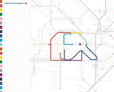 Animals on the Underground Desk Jotter - Editors of Frances Lincoln