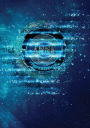Anna Notebook: Art Deco - 7"X10" Blue Spiritual Cosmic Composition Book