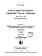 Annual Conference on Structure in Complexity Theory 1995