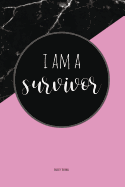 Anxiety Journal: Help Relieve Stress and Anxiety with This Prompted Anxiety Workbook in Pink and Black Marble Look with an I Am a Survivor Motivational Quote.