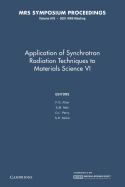 Applications of Synchrotron Radiation Techniques to Materials Science IV: Volume 678