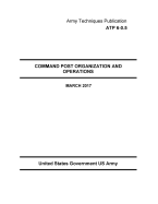 Army Techniques Publication Atp 6-0.5 Command Post Organization and Operations March 2017