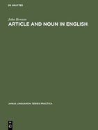 Article and Noun in English