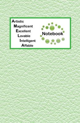 Artistic Magnificent Excellent Lovable Intelligent Affable Notebook: Amelia Bullet Journal with imitation leather texture cover - Koch, Aquarius