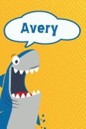 Avery: Great White Shark Blank Comic Book Notebook Journal Book 120 Pages 6x9