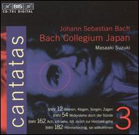 Bach: Cantatas, Vol. 3 - Bach Collegium Japan; Makoto Sakurada (tenor); Peter Kooij (bass); Yoshikazu Mera (counter tenor); Yumiko Kurisu (soprano);...