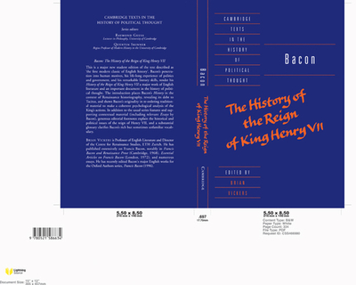 Bacon: The History of the Reign of King Henry VII and Selected Works - Bacon, Francis, and Vickers, Brian (Editor)