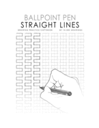 Ballpoint Pen Straight Lines Drawing Practice Copybook