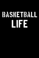 Baseketball Life: Blank Lined Journal College Rule Stencil Font