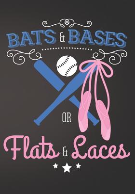 Bats and Bases or Flats and Laces Baseball: Gender Reveal Baby Shower Sign In Guest Book Plain - Press Co, First Journal