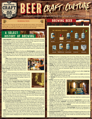 Beer - Craft & Culture: Quickstudy Laminated Reference Guide to Brewing, Ingredients, Styles & More - Barcharts Inc