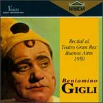 Beniamino Gigli-Recital al Teatro Gran Rex di Buenos Aires