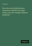 ?ber eine neue Schildkrtenart, Cinosternon effeldtii und einige andere neue oder weniger bekannte Amphibien