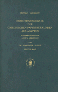 Berichtigungsliste Der Griechischen Papyrusurkunden Aus Agypten