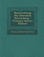Beschreibung Des Oberamts Herrenberg - Primary Source Edition