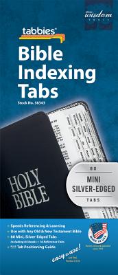 Bible Tab: Clear Tab W/Silver Center Strip & Black Lettering - Tabbies