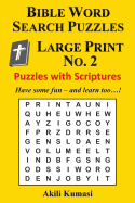 Bible Word Search Puzzles, Large Print No. 2: 50 Puzzles with Scriptures
