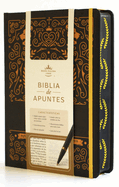 Biblia de Apuntes Rvr 1960 Td, Negro Y Oro (Edicin Cantos Pintados) / Spanish Journaling Bible Rvr 1960 Hc Black and Gold