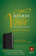 Biblia de Estudio del Diario Vivir Ntv, Tama±o Personal (Letra Roja, Sentipiel, Negro)