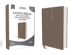 Biblia Nbla, Una Columna Con Referencias, Letra Grande, Tapa Dura/Tela, Gris, Edici?n Letra Roja
