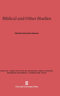 Biblical and other studies