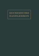 Biochemisches Handlexikon: IX. Band (2. Erganzungsband)