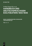 Biographisches Lexikon Der Theaterknstler