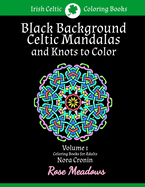 Black Background Celtic Mandalas and Knots to Color