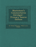 Blackstone's Commentaries Abridged