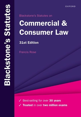 Blackstone's Statutes on Commercial & Consumer Law - Rose, Francis