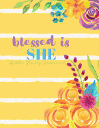 Blessed Is She Bible Study Journal: Christian Bible Study Journaling Workbook