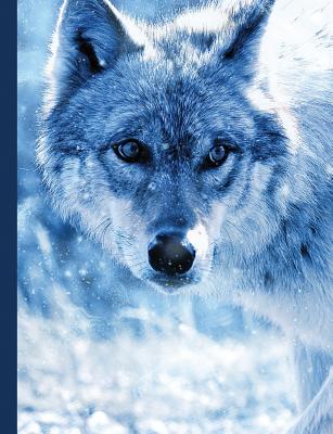 Blue Winter Wolf Composition Notebook, Wide Ruled: Lined Student Exercise Book - Willow, Enchanted