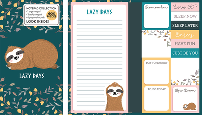 Book of Sticky Notes: Notepad Collection (Sloth Lazy Days) - New Seasons, and Publications International Ltd