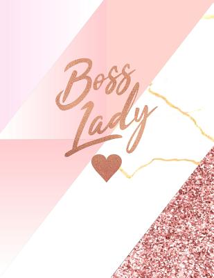 Boss Lady: Marble and Rose Gold Notebook 150 College-Ruled Lined Pages 8.5 X 11 - A4 Size Journal for Women - Paperlush Press