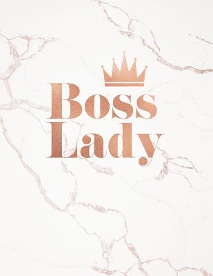 Boss Lady: Marble and Rose Gold Notebook 150 College-Ruled Lined Pages 8.5 X 11 - A4 Size Journal for Women - Paperlush Press