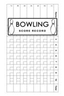 Bowling Score Record: Bowling Game Record Book, Bowler Score Keeper, Best gift for Bowlers, Bowling lovers, players who bowl 10 frames