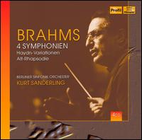 Brahms: 4 Symphonien - Annette Markert (contralto); Berlin Radio Chorus (choir, chorus); Berlin Symphony Orchestra; Kurt Sanderling (conductor)