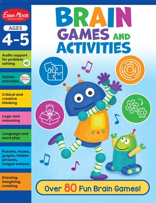 Brain Games and Activities, Ages 4 - 5 Workbook - Evan-Moor Educational Publishers