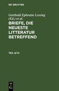 Briefe, Die Neueste Litteratur Betreffend. Teil 9/12