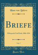 Briefe, Vol. 7: Hohepunkt Und Ende, 1886-1894 (Classic Reprint)