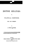 British Senators, Or, Political Sketches, Past and Present