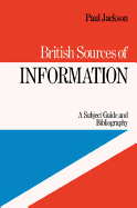 British Sources of Information: A Subject Guide and Bibliography